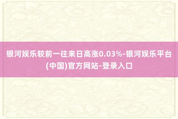 银河娱乐较前一往来日高涨0.03%-银河娱乐平台(中国)官方网站-登录入口