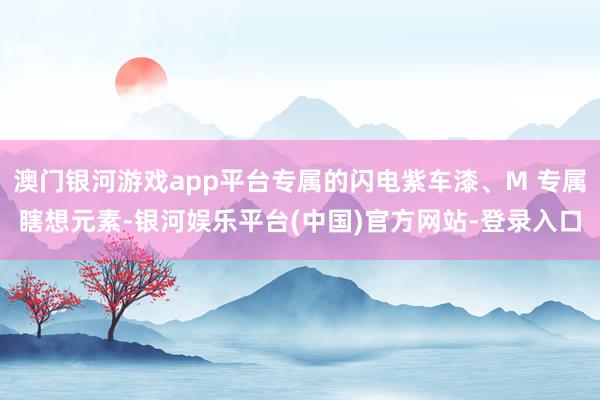 澳门银河游戏app平台专属的闪电紫车漆、M 专属瞎想元素-银河娱乐平台(中国)官方网站-登录入口