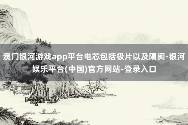 澳门银河游戏app平台电芯包括极片以及隔阂-银河娱乐平台(中国)官方网站-登录入口